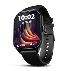 beatXP Marv Raze 1.96" HD Display, Advanced Bluetooth Calling Smart Watch, Smart AI Voice Assistant, 60 Hz Refresh Rate, Health, SpO2 & Stress Monitoring, Fast Charging (Black)
