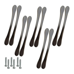 Atom 6.5 inches Zinc Cabinet Pull Handle | Black Matt Finish | Office Wardrobe Furniture Kitchen Drawer Push Bar, 548, Pack of 10