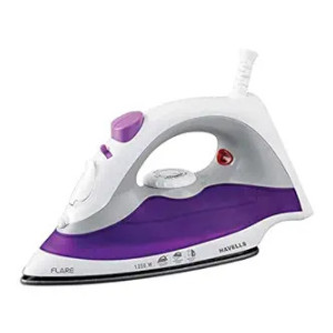 HAVELLS Flare 1250 W Steam Iron with Teflon Coated Sole Plate, Vertical & Horizontal Ironing & 2 Years Warranty. (Purple)