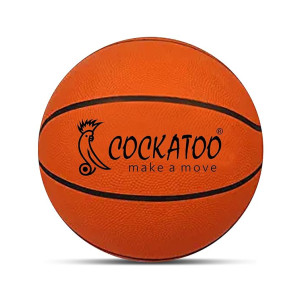 Cockatoo Orange Fury Basketball l Size 7 Professional Indoor-Outdoor Training and Tournament Ball l for Men and Women