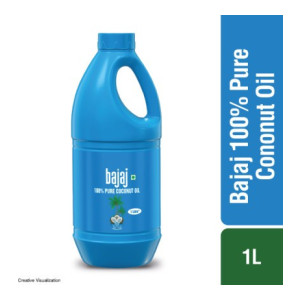 BAJAJ 100% Pure Coconut Oil 1 litre Hair Oil (Naralache Tel)  (1 L)