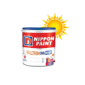 Nippon Paint Walltron - Summer Cool Roof | 30% Extra | 6.4 Kg |5 Litre | Solar Reflective Roof Coating | Heat Resistance Paint | High Sri (6.4Kg ~5 Litres), White