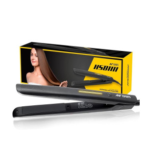 Ant Esports HSB1111 Flat Iron Hair Straightener, Professional Ceramic Hair Styling Tool for Stronger Hair, More Shine & Color Protection, Fast Heat up Hair Straightener Straightens & Curls – Black