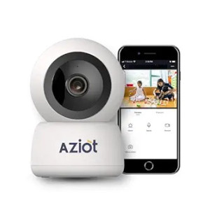 AZIOT 2MP Full HD Smart Wi-Fi CCTV Home Security Camera | Made in India | 360° with Pan Tilt | View & Talk | Motion Alert | Night Vision | SD Card (Upto 128 GB), Alexa & Google Support [coupon]