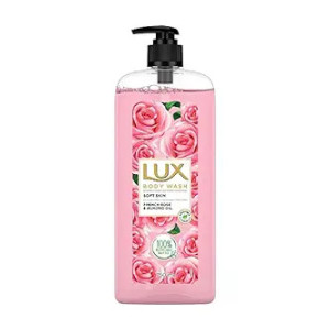 Lux Body Wash Soft Skin French Rose & Almond Oil Super Saver XL Pump Bottle with Long Lasting Fragrance, Glycerine, Paraben Free, Extra Foam, 750 ml [coupon]