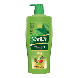 Dabur Vatika Health Shampoo - 640ml | With 7 natural ingredients | For Smooth, Shiny & Nourished Hair | Repairs Hair damage, Controls Frizz | For All Hair Types | Goodness of Henna & Amla