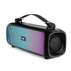 boAt Stone 580 Bluetooth Speaker with 12W RMS Stereo Sound, LED Lights, Up to 8 HRS Playtime, TWS Feature, FM Radio, Multi-Compatibility Mode, IPX4(Midnight Black)