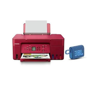 Canon PIXMA MegaTank G3770 Red All-in-one (Print, Scan, Copy) WiFi Inktank Colour Printer (Black 6000 Prints & Colour 7700 Prints) for Office,Scan The QR Code & Get a JBL Speaker Free on Registration [₹1,750 off with ICICI CC]