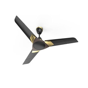 Polycab Aereo Plus 1-Star, 52 Watt 1200mm Ceiling Fan For Home | 100% Copper, High Speed & Air Delivery | Saves Up To 33% Electricity, Rust-Proof Aluminium Blades | 3-Years Warranty【Matt Black】