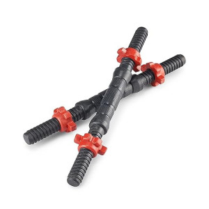 SPIRO Black Color Plastic Grip Inside Pipe Dumbell Rod Pair Perfect For Home and Training Purpose for Exercise, Muscle Building, Tummy Reducing and Fitness Workout (Model : ALFA)