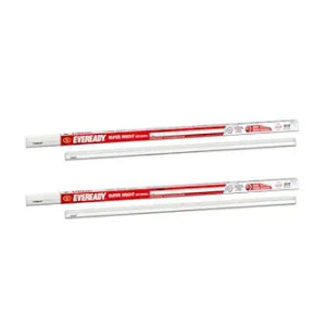 Eveready 20W LED Batten | Highly Efficient | 100lm/W | Fire Retardant PC Body | Lasts Upto 25000 Hours | Pack of 2 | 4kV Surge Protection | BIS Approved | Made in India | White, Cool Day Light