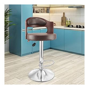ASTRIDE Amica High Bar Chair/Kitchen Stool in Brown