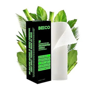 Beco Bamboo Kitchen Towels, 20 sheets Reusable upto 2000 times, 100% Natural and Ecofriendly Alternative to Tissue Papers