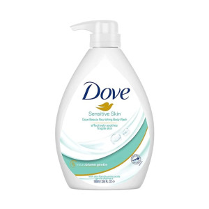 Dove Nourishing Body Wash For Sensitive Skin Pump Bottle With Skin-Friendly Amino Acids&Gentle Cleansers,Mild Body Cleanser Soothes Skin,24 Hrs Moisture Lock,Synthetic Colours,Dermatologists,1L