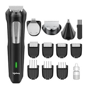 Lifelong Trimmer for Men 3-in-1 Grooming Kit - Cordless Rechargeable for Beard, Nose,Ear- Precision Trimming - 7 Length Settings - Effortless Shaving, Body & Hair Grooming (LLPCM304),Battery Powered