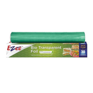 Ezee 30 Meters 12 Inches Cling Film Wrap Biodegradable BPA Free | Multipurpose Food Wrapping Paper | Non-Stick Microwave Safe