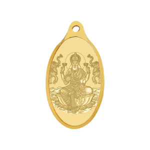 WHP Jewellers 24kt (999) 2 gram Goddess Lakshmi Yellow Gold Lakshmi Pendant [ Rs.1250 Off Using ICICI CC + Rs.200 Cashback]