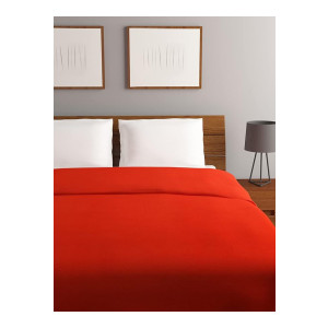 Rubix Home 220 GSM All Season Red Fleece Blanket Double Bed