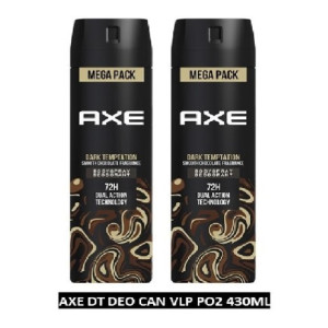 AXE Dark Temptation Long Lasting For Men (Pack of 2) Body Spray - For Men  (430 ml, Pack of 2)