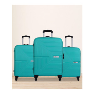 SAFARI Hard Body Set of 3 Luggage 4 Wheels - ECLIPSE SET 4W - Teal