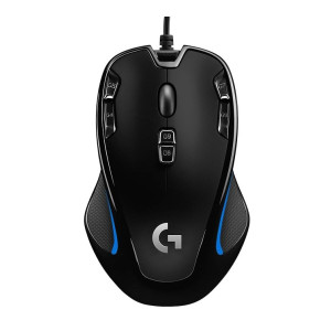 Logitech G300s USB Wired Gaming Mouse, 2, 500 DPI, RGB, Light Weight, 9 Programmable Controls, On-Board Memory, Compatible with PC/Mac - Black