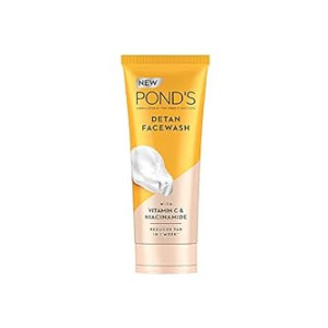 Pond's Detan Facewash for Tan Reduction, with Brightening Vitamin C & Niacinamide, All Skin Types, 100gm