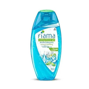 Fiama Cooling Body Wash Shower Gel Menthol & Magnolia, 250ml, Body Wash for Men & Women with Skin Conditioners & Menthol for Icy-Cool & Refreshed Skin, Feels 3° Cooler with Skin Friendly pH Suitable for All Skin Types