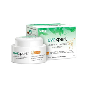 Cipla Health Evexpert Underarm Complete Care Cream 50g | Dark Underarm Whitening cream | Keeps Underarm dry | Infused with goodness of Shea Butter, Vitamin E & Niacinamide
