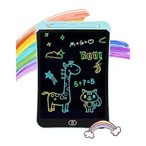 TVARA LCD Writing Tablet, 8.5" Inch Colorful Toddler Doodle Board Drawing Tablet, Erasable Reusable Electronic Drawing Pads, Educational and Learning Tool for 3-6 Years Old Boy and Girls Mix Colors