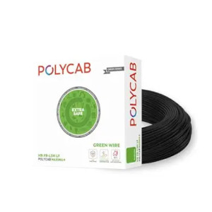 Polycab Maxima plus 90m, 4sqmm. •Heat Resistant •Eco Friendly • PVC Insulated Copper Cable •Energy Saving •Flame Retardant •99.97% Electrolytic Grade Copper •Low Smoke【Black】