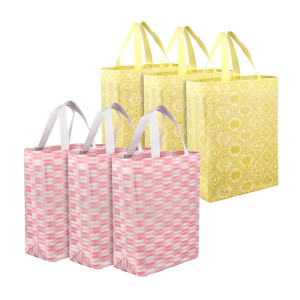 Kuber Industries Shopping Handbag | Grocery Handbag | Shopping Bag | Grocery Shopping Bag | Reusable Shopping Bags | Vegetable Bag | Carry Bag | Pack of 6 | Multicolor