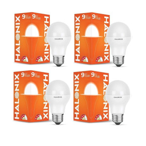Halonix Astron Plus Base E27 9-Watt LED Bulb (Pack of 4, Cool White)