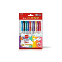 Cello Geltech Fun Glitter Gel Pen (Pack of 10 pens in Multicolour ink) | Glitter gel pens for art lovers & kids | Sparkle ink in gel pens [Apply coupon]