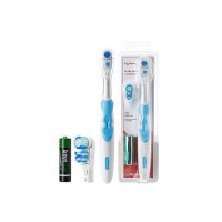 Lifelong LLDC45 Ultra Care Battery Operated Toothbrush With Replaceable Brush Head | Battery Powered Sonic ﻿Electric Toothbrush With Soft Floss Tip & Spiral Bristles (1 Year Warranty, Blue)