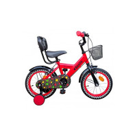 Beetle Sprinkles, 14T Kids Bike, 10" Frame, Red Colour, Single Speed Bike with Steel Frame & Chequered Tyres, Ideal for 4-6 Year olds, Height - 2.5 to 3.5feet