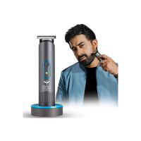 Bombay Shaving Trimmer Men | 2 Year Warranty | 80 Min Run Time, 2 hours of full charge, Hair Trimmer, Shaving Machine, Beard, T Blades, 2X Fast Charging, USB Pod & Stand, Waterproof (Grey)