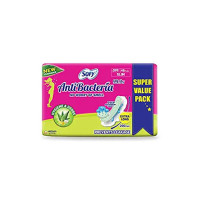 Sofy Anti Bacteria Extra Long Sanitary Pads - Slim (Pack of 48 Pads) [Apply Rs.100 coupon]