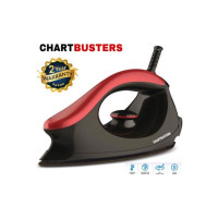 Chartbusters by CHARTBUSTERS 1000-Watt Iron | Safety-Packed Iron with Quick,Uniform Heating | 2-year Warranty 1000 W Dry Iron  (Red, Black)