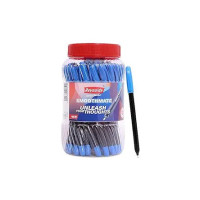 Reynolds SMOOTHMATE 40 CT JAR - BLUE | Ball Point Pen Set With Comfortable Grip | Pens For Writing | School and Office Stationery | Pens For Students | 0.7 mm Tip Size
