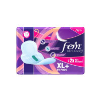 Fem Ultracare XL Plus Sanitary Napkins | Provides Up to 2X More Absorption Sanitary Pad  (Pack of 50)