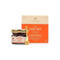 UPAKARMA Ayurveda 100% Ayurvedic, Original & Pure Shilajit/Shilajeet Resin Form with Safed Musli to Boost Performance, Power, Stamina, Endurance, Strength and Overall Wellbeing For Men and Women - 20g [COUPON]