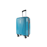 Aristocrat Airpro 66 cms Medium Check-in Polypropylene Hardsided 8 Wheels Luggage/Suitcase/Trolley Bag- Cross Teal Blue
