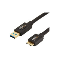 Amazon Basics USB 3.0 Cable - A Male to Micro B - 6 Feet (1.8 Meters), Black
