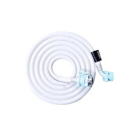 Buildskill Fully Automatic Washing Machine Inlet Hose Pipe 5M, Durable, Leak-Resistant Design, Easy Installation, High Elasticity & Strength - Made in India, White (Pack of 2)