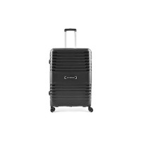 Aristocrat Harbour 66 Cms Medium Check-in Plastic Hard Sided 8 Wheels 360 Degree Rotation Luggage- Suitcase, Black