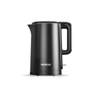 Havells Caro 1.5 litre Double Wall, 304 Stainless Steel Inner Body, Cool Touch Outer body, Wider Mouth, 2 Yr Manufacturer Warranty (Black, 1250 Watt)