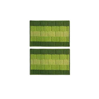 Status Luxury Premium Polypropylene Home Decor Doormats Floor Door Mat (Pack of 2, Green)