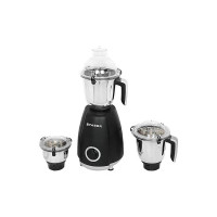 Faber Crown 800W Blender Mixer Grinder, 3 SS clip lock jars and blades || low-noise copper motor, up to 20000 rpm speed || 2 year comprehensive & 5 year motor warranty (FMG CROWN 800 W 3J NERO) Black