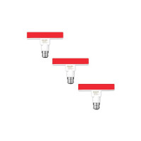 PHILIPS T-Bulb Rangoli B22 5-Watt LED Bulb (Red) - Pack of 3