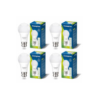 Crompton Dyna Ray 12W Round B22 LED Cool Day Light Pack of 4